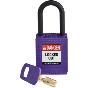 Kłódka Brady SafeKey nylonowa szekla 38mm fioletowy, 1szt. (150272) KD 
