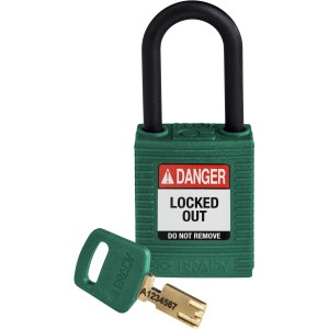 Kłódka Brady SafeKey nylonowa szekla 38mm zielony, 1szt. (150273) KD 