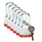 Laminowana kłódka stalowa Brady szekla 38,10mm (814097)