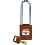 Kłódka Brady SafeKey stalowa szekla 76mm brązowy, 1szt. (150247) różne klucze 