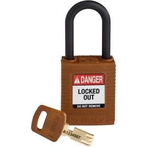 Kłódka Brady SafeKey nylonowa szekla 38mm brązowy, 1szt. (150318) KD 