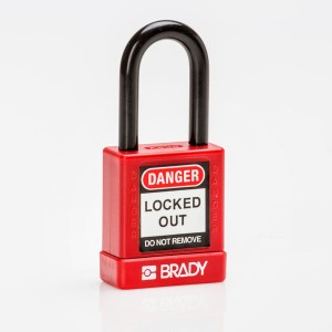 Kłódka zabezpieczająca Brady 38mm czerwony, 6szt. (834470)