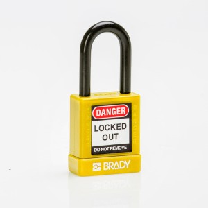 Kłódka zabezpieczająca Brady 38mm żółty, 6szt. (834471)