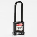 Kłódka zabezpieczająca Brady 75mm, czarny, 6szt. (834475)