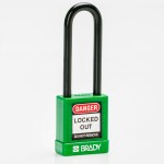 Kłódka zabezpieczająca Brady 75mm zielony. 6szt.  (834478)