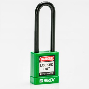 Kłódka zabezpieczająca Brady 75mm zielony. 6szt.  (834478)