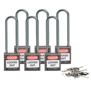 Kompaktowa kłódka bezpieczeństwa Brady 76mm aluminiowa szekla (814153)