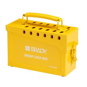 Skrzynka do blokad grupowych Brady żółty (065672)