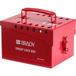 Ultraduża skrzynka do blokad grupowych Brady czerwony (830929)