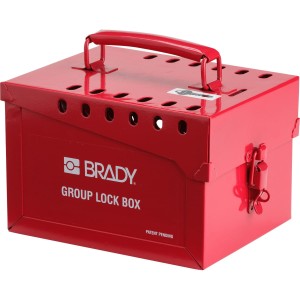 Ultraduża skrzynka do blokad grupowych Brady czerwony (830929)